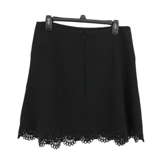 Ann Taylor Loft Acedemia Aline Floral Laser Cutout Scalloped Hem Skirt Blk Sz 6 - Picture 6 of 12
